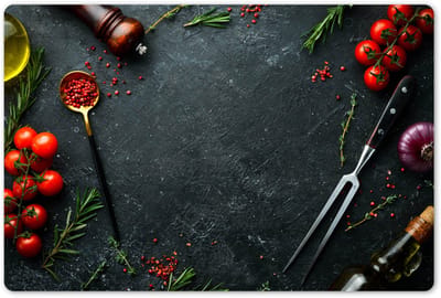 Placemats 45x30 cm - Placemat kunststof - 1 stuk - Stilleven - Kruiden - Italiaans - Specerijen - Borden onderleggers - Decoratie voor op tafel - Keuken tafeldecoratie accessoires - Vinyl onderlegger - Tafelversiering