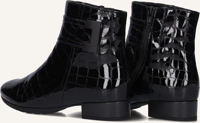Gabor 712 Enkellaarsjes - Enkelboots met rits - Dames - Zwart - Maat 37