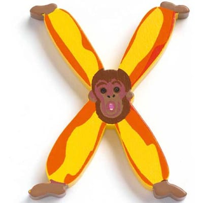 DJECO houten letter animal X
