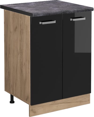 Vicco R-Line Keukenonderkast – 60 cm, WB Antraciet Zwart hoogglans
