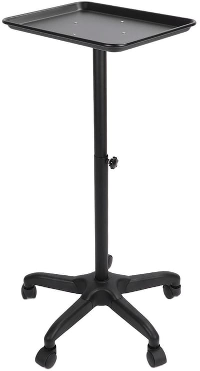Dailygoods- Trolley Verstelbaar - Aluminium Salon Trolley - Schoonheidssalon Trolley - Kappers Trolley - Beweegbare Tafel - Hoogte 70-110 cm - Salonwagen