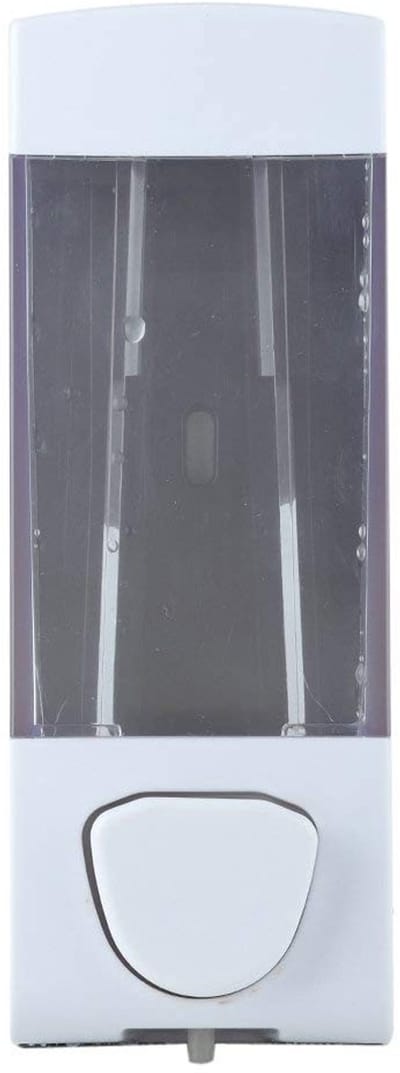 Dailygoods- Zeepdispenser Handmatig - Zeepdispenser Wandmontage - Vloeibare Zeep - Capaciteit 350ml - Duurzaam Kunststof - Afmetingen 17,5 x 6,3 x 8 cm - Lotiondispenser