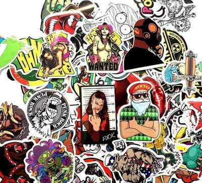 Go Go Gadget - 50 Stickers Mix Pack - Voor Fiets, Step, Laptop, Skateboard, Koffer, Helm, etc. - Stickers - Bullet journal - Junk journal