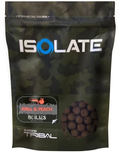 Shimano Bait Isolate Boillie 1 kg - Maat : Krill Peach 15mm