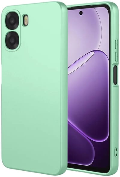 Hoesje geschikt voor Oppo A6x - Phonesta Soft Silk Silicone Back Cover - Matcha Green