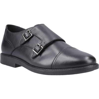 Hush Puppies Tim Monk Leren Zwarte Schoenen Voor Jongens