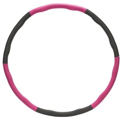 Actiget® Hoelahoep - Hoepel - Fitness - Opvouwbaar - Cardiotraining - Massage - Grijstinten - Roze - 88 Cm