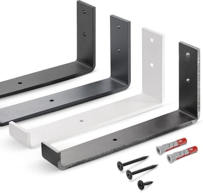 Plank houders - Wandbeugels Schap - Zwevende Planken - Verstelbare Diepte - 200mm - Grijs