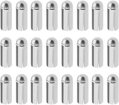 Dailygoods- Dart Flight Protector 24 Stuks - Aluminium Beschermer - Lichtgewicht - Duurzaam - 3mm x 8.5mm - Zilveren Accessoires - Dartvleugelbeschermer