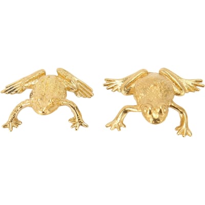 2 stuks Feng Shui Geldkikker Fortuin Exquise Retro Handgepolijst Gelukskikker Decoraties voor Interieur beige