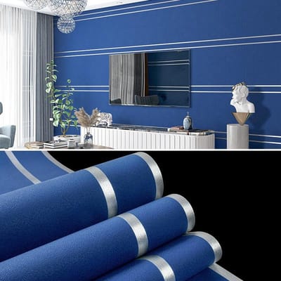 Hertleer Fluweel Behang Modern Eenvoudig Gestreept Patroon Woonkamer Tv Achtergrond Huisdecoratie Vliesbehang Niet Zelfklevend 53cmx3m black