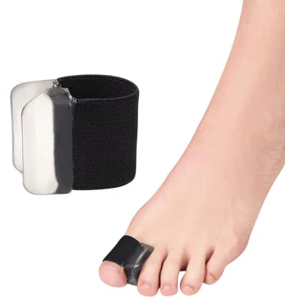 1 Paar Teen Scheider - Bunion Corrector, Hallux Valgus Splint, Teen Straightener – Voetverzorging & Orthopedische Bescherming - Zwart - Maat S
