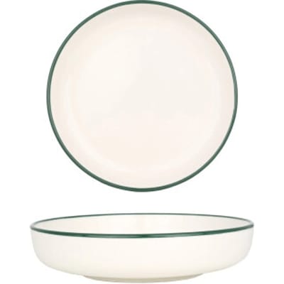Rinart Diepbord - Green Edge - Porselein - 17 cm (410cc) - set van 6