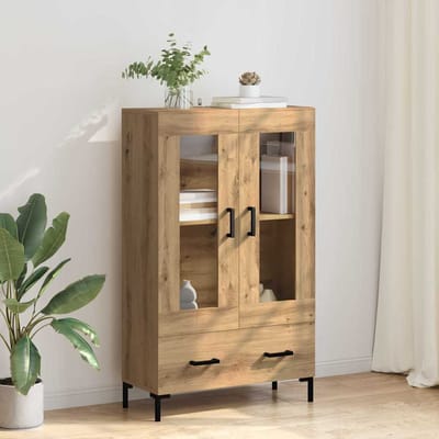vidaXL - Highboard - Artisan - Eiken - 69,5 - x - 31 - x - 115 - cm - Bewerkt - hout