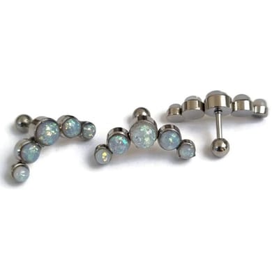 Aramat Jewels | Piercings | Licht Blauw Chirurgisch Stalen Helix Piercing | | | |14mm | Staal | Volwassenen | Verkleurd niet