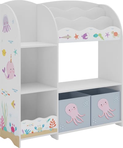Kinderkast Lysekil open kast 100x93x30 cm oceaan motief [en.casa]