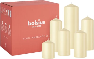 Bolsius - Gladde Stompkaarsen set - Oat Beige - 6 stuks
