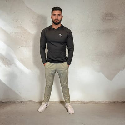 YV SPORT Sportbroek heren Newcastle - Fitness jogger - Trainingsbroek - Comfortabele fit - Ook plus size maten - Handige zakken met rits - Premium kwaliteit - Ademend en waterafstotend - Wijd en elastisch - Sportkleding heren - Groen - Maat L