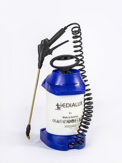 Edialux Saphir 5 druksproeier 5 liter met drukmeter en messing lans