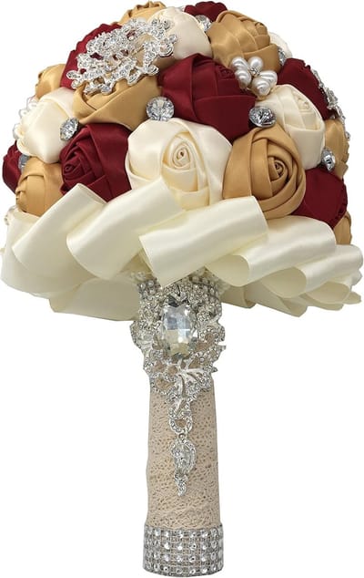 Luxe Bruidsboeket met Broches - Bruiloft Boeket voor Bruid en Bruidsmeisje