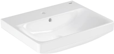 Grohe Euro Weramic Wastafel - vrijhangend - 55x 44cm - met kraangat - met overloop - exclusief wandbevestiging - alpine wit