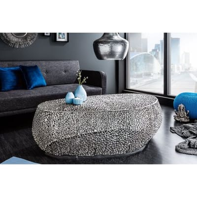 Design salontafel zilver 122 cm