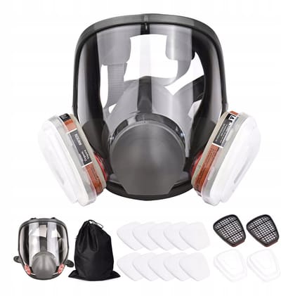 Stofmasker Volledig Gezicht - Beschermingsset met Verwisselbare Filters - Voor Verf & Stof