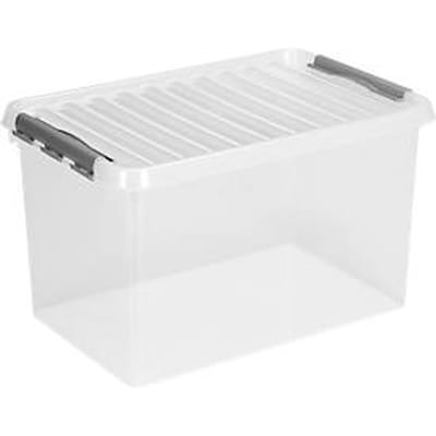 Opbergdoos Sunware Q-line - deksel - sluitclips - L 600 x B 400 x H 420 mm - 62 l