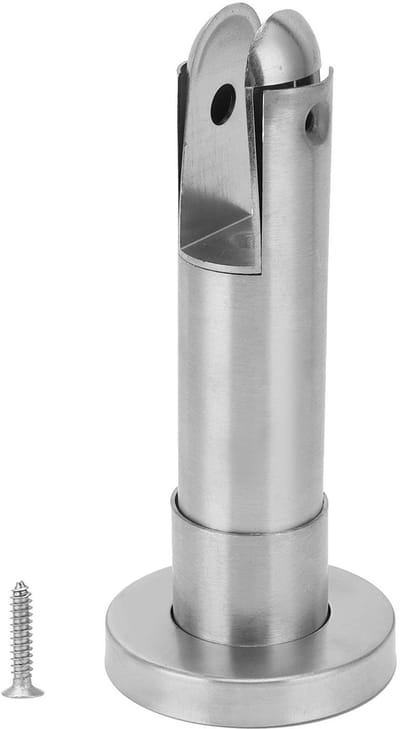 Dailygoods- Vloerklem Roestvrij Staal 304 - Scheidingssteunvoet - Glazen Hekklem - Corrosiebestendig - Stabiele Structuur - Eenvoudig te Installeren - Scheidingsklem