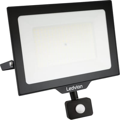 Ledvion - LED Breedstraler met Bewegingssensor - 150W - 4000K - 18000L - IP44