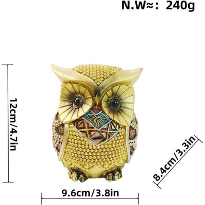 Retro Premium Uil Ornamenten Dier Hars Ambachten Beeldje Huis Woonkamer Tafelblad Tentoonstellingsruimte Entree Decoratie