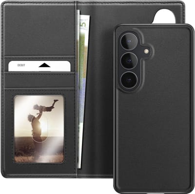 Mayaxess, Hoesje geschikt voor Galaxy S25 FE - 2-in-1 met Afneembare Case, Zwart