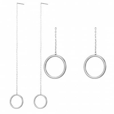 Oorbellen Odi- Doorsteek-rond- Zilver - Charme Bijoux