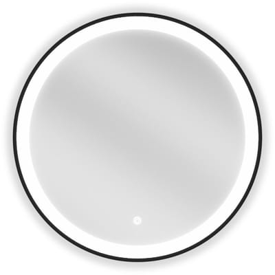Mexen Esso badkamerverlichting spiegel, rond 60 , LED 6000K, antimist, zwarte frame - 9825-060-060-611-70