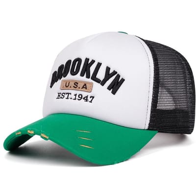 Nieuwe Creatieve Baseballpet Brooklyn 1947 Geborduurd Hip Hop Skateboarding Pet Outdoor Dagelijkse Vrije Tijd Zonneklep Pet Netpet black