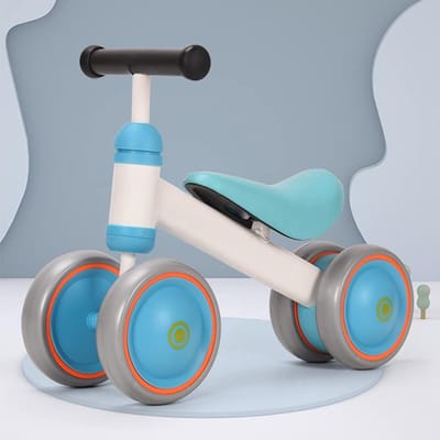 Kindertricycle 3-in-1 - Loopfiets Babyfiets - Leren Lopen - Kantelbescherming - 50 x 18 x 38 cm - Blauw