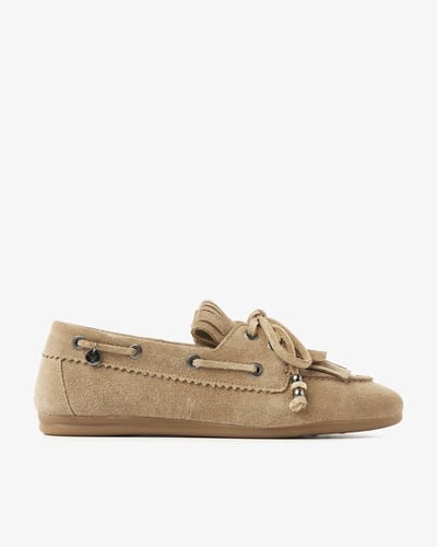 VIA VAI June Loua Mocassins dames - Suède - Beige - Maat 36