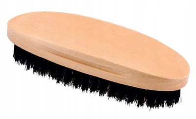 Ravi - Houten Schoenborstel - 14 x 5 cm - Paardenhaar - Ovaal
