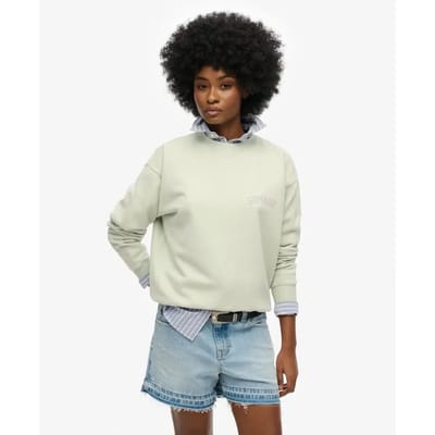Superdry - Luxe sportsweatshirt met ronde hals en losse pasvorm - Dames - Truien