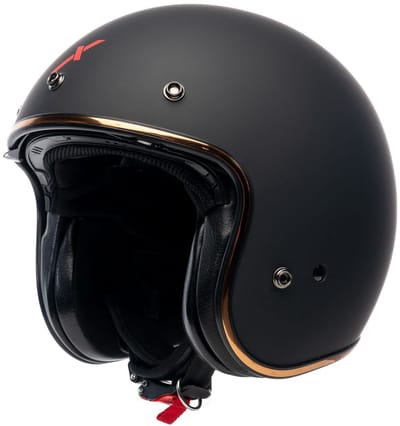 MOTOBLOUZ ELEMENT EVO Scooterhelm - Motorhelm - Jet Helm voor Vespa, Scooter, Motor Brommer & Snorfiets - Zwarte mat - L