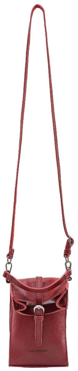 FREDsBRUDER Leren schoudertas telefoontasje My Forever Friend Mini Tote Real Red rood