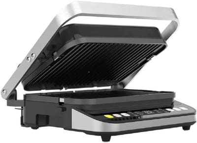 Contactgrill - Elektrische grill - Snel grillen - Antiaanbaklaag - 2000 watt - Zwart