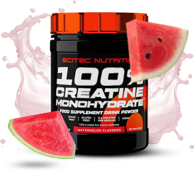 Scitec Nutrition® - 100% Creatine Monohydrate (300 gram - Watermelon) - Watermeloen - 60 doseringen - creatine poeder - creatine monohydraat