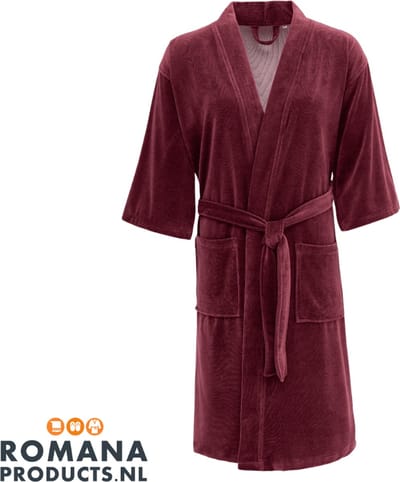 Romana Products Kimono Micro - Velvet Aubergine - Unisex Luxe Loungewear - Maat S/M