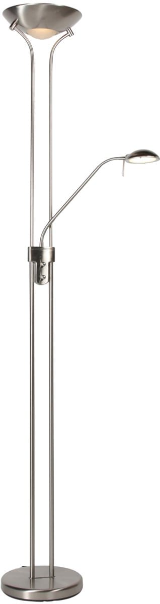 Mexlite - vloerlamp - Curtis - staal - metaal - leeslamp - LED - 4605ST