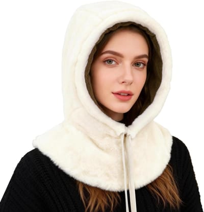 Thermische Fleece Balaclava voor Vrouwen, Winddicht en Warm, Verstelbare Ski Cap met Nekwarmer voor Buitenactiviteiten en Sport in de Winter