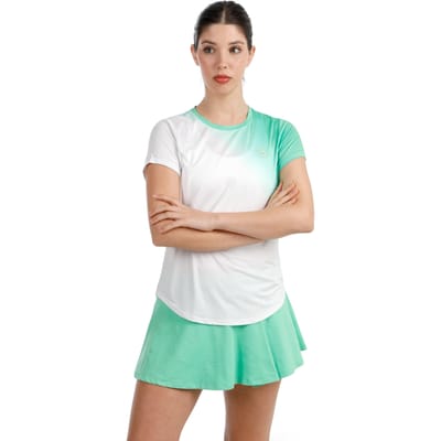 BIDI BADU Crew Fade 2.0 T-shirt Dames-groen, wit