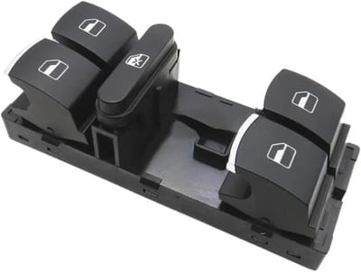 Raamschakelaar Bedieningsknop - Elektrische Raamschakelaar - Auto Comfort Verbeteren - Hoge Gevoeligheid - 1 Stuk - Chroom