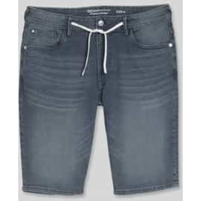 regular fit korte jeans van katoenmix
