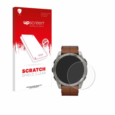 upscreen - Screenprotector voor Garmin Fenix 8 / 8 Pro / 9 (51 mm) - Folie Beschermfolie transparant